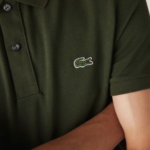 Lacoste slim fit green polo